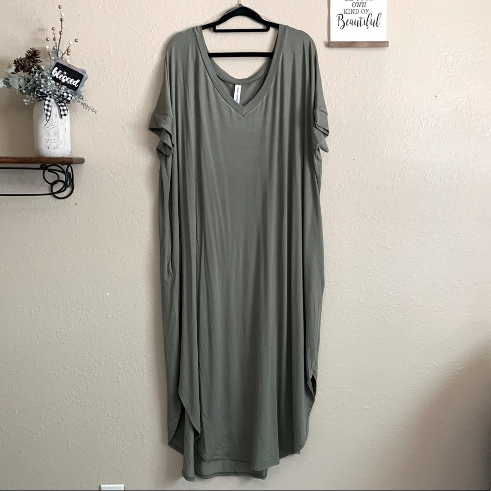 Light Olive Maxi Dress